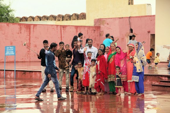 Une famille de touristes