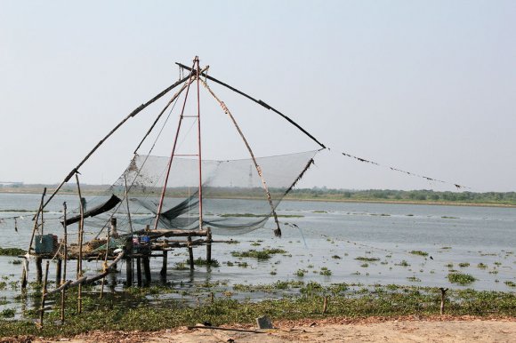 Chinese fishing nets à Fort Kochi