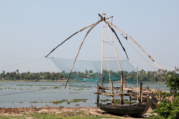 Chinese fishing nets à Fort Kochi